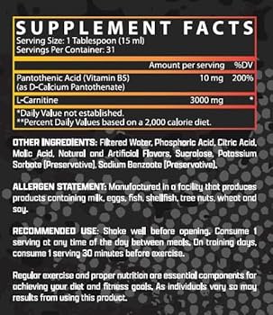 L-CARNITINE 3000 31 SERVINGS BY NUTREX RESEARCH