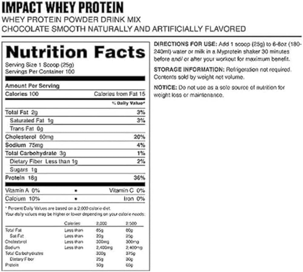 IMPACT WHEY PROTEIN 2.5KG BY MY PROTEIN
