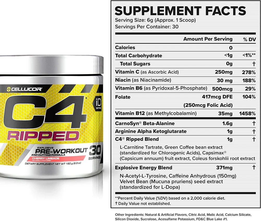C4 RIPPED 30 SERVINGS BY CELLUCOR