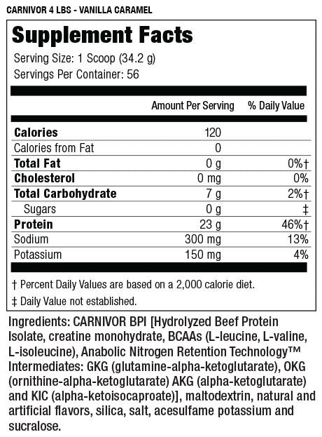 CARNIVOR BEEF PROTEIN 4LBS BY MUSCLEMEDS