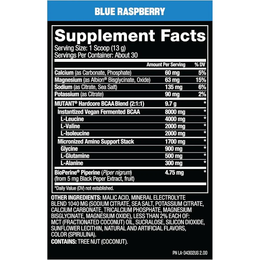MUTANT HARDCORE BCAA 30 SERVING
