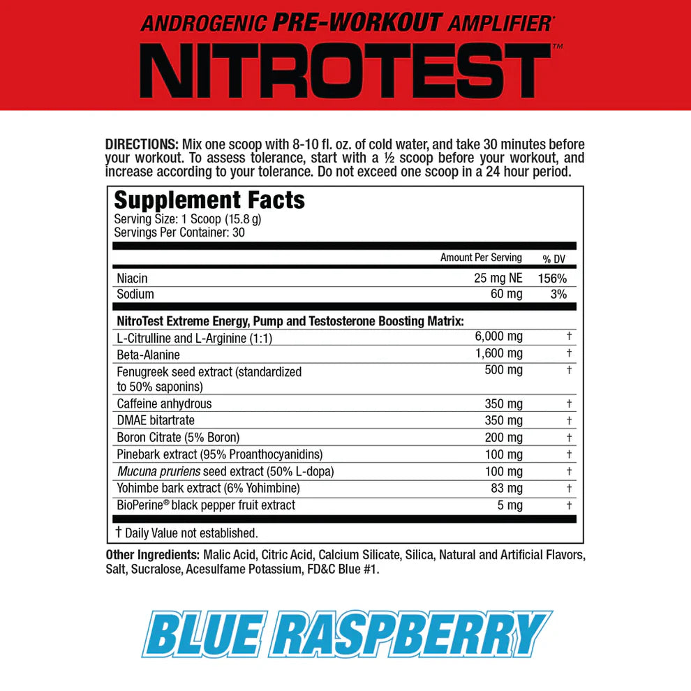 NITRO TEST 30 SERVINGS BY MUSCLE MEDS