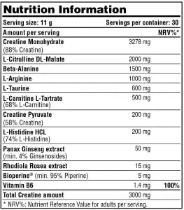 FURY PUMP 30 SERVINGS BY GALVANIZE NUTRITION