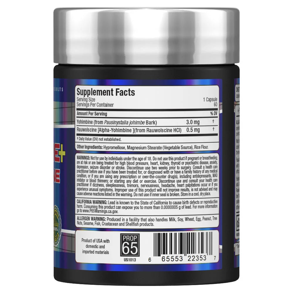 ALL MAX YOHIMBINE + RAUWOLSCINE 60 CAPS BY ALL MAX