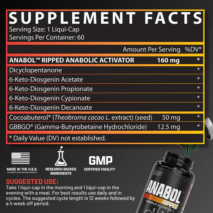 ANABOL RIPPED | 60 CAPS | NUTREX RESEARCH