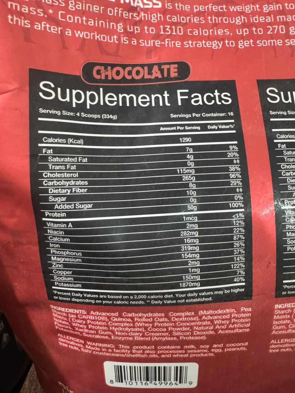 RED REX BIG MASS GAINER 12LB BY BIG RAMY LABS