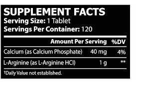 L - ARGININE 120 TABLETS BY CORE CHAMPS