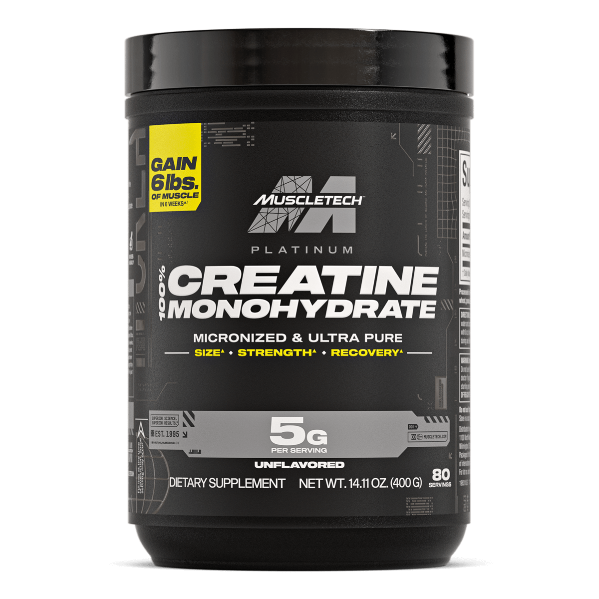 PLATINUM CREATINE 400 G 80 SERVINGS BY MUSCLETECH