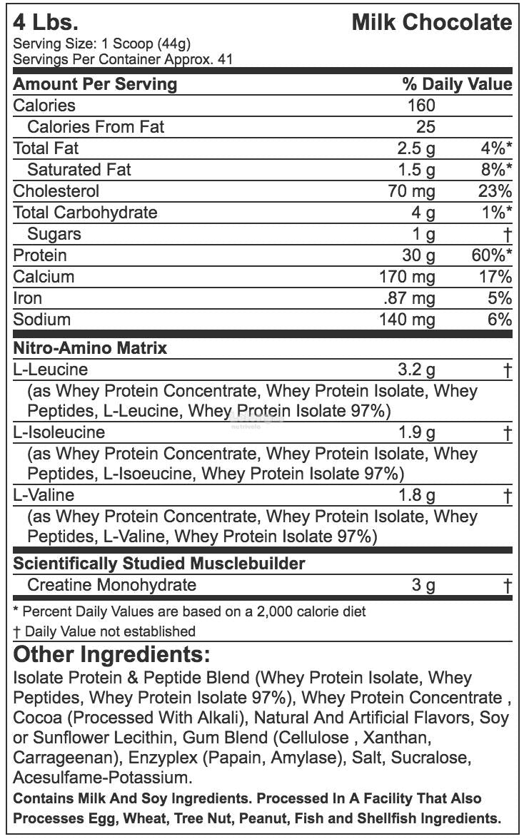 NITROTECH 4LBS LEAN MUSCLE BUILDER BY MUSCLETECH