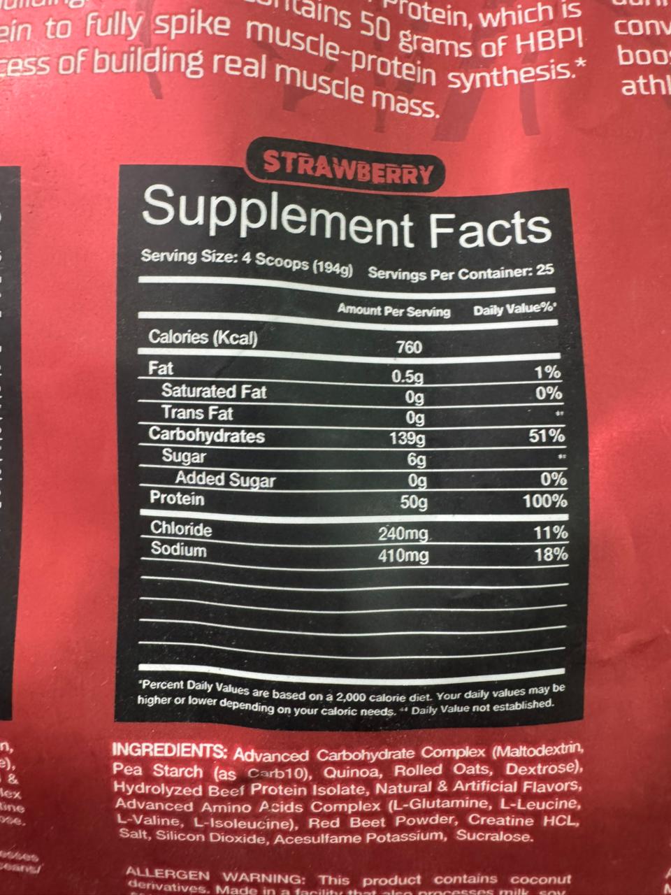 RED REX BEEF MASS GAINER 10.7LB BY BIG RAMY LABS
