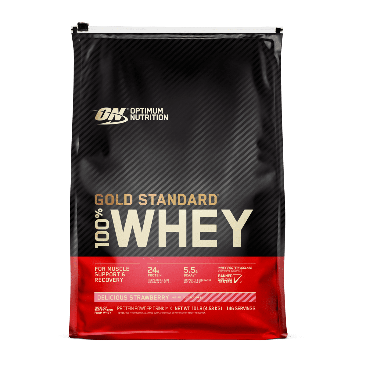 GOLD STANDARD 100% WHEY PROTEIN 10LBS BY OPTIMUM NUTRITION.