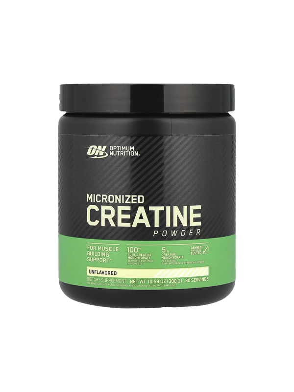 MICRONIZED CREATINE POWDER 300 GRAMS BY OPTIMUM NUTRITION.