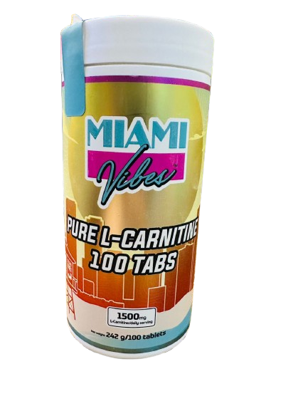 MIAMI VIBES PURE L - CARNITINE 100 TABS BY MIAMI VIBES
