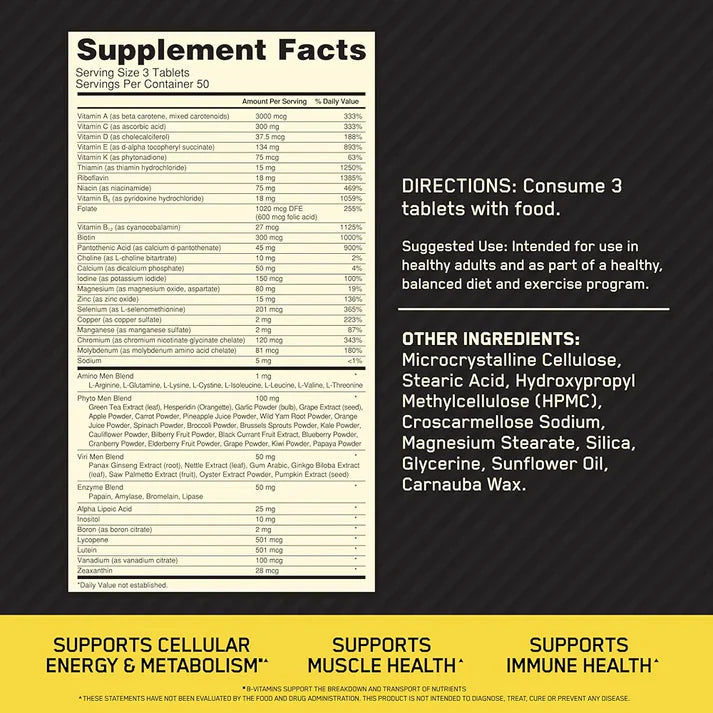 OPTIMUM NUTRITION OPTI MEN 90 TABLETS
